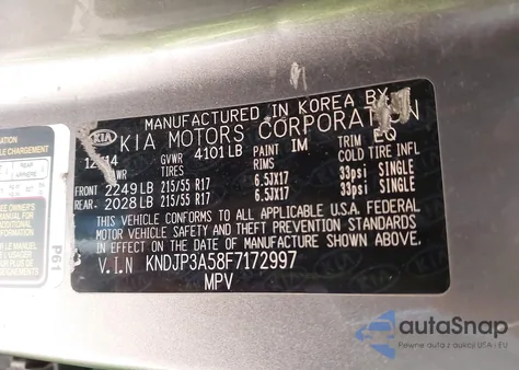 2015 Kia Soul + из США, поврежденный, VIN KNDJP3A58F7172997